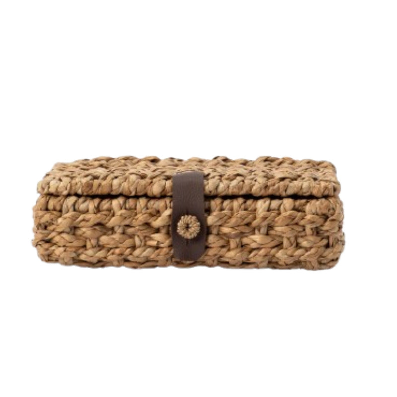 Handcrafted Storage Box Made of Braided Natural Material Kalsten