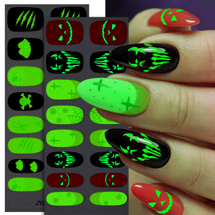 Glow-in-the-Dark Halloween Nail Art Stickers