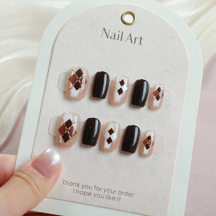 Elegant Glitter-Accent Press-On Nail Set