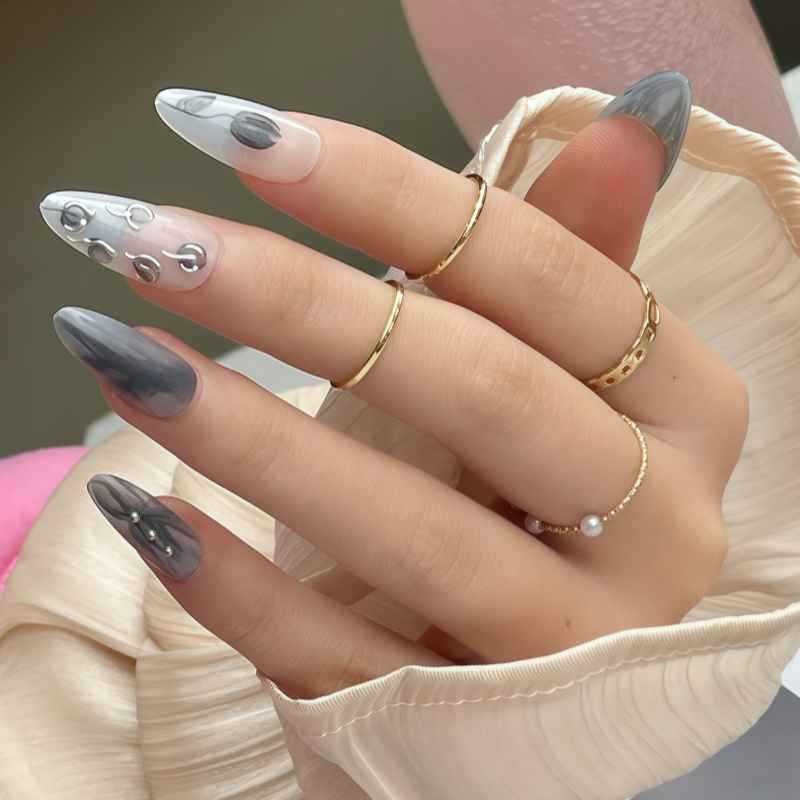 Artistic Stiletto Press-On Nail Design Kalsten