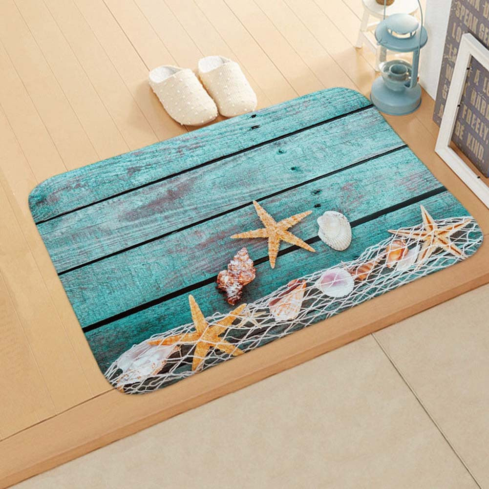Coastal Nautical Bath Mat Kalsten