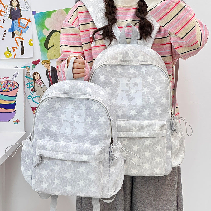 Stylish Star-Print School Backpack Kalsten