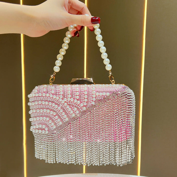 Pearl-Embellished Evening Handbag