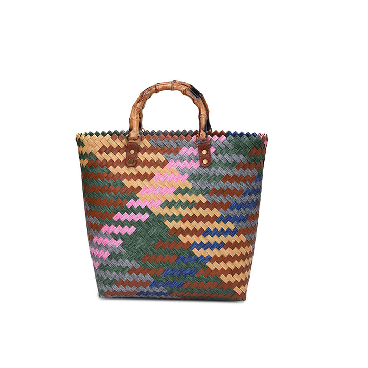 Woven Leather Tote Bag