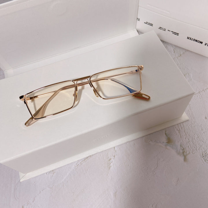 Fashionable sunglasses with rectangular metal frame Kalsten
