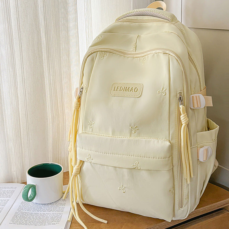 Stylish Multi-Pocket Backpack with Charm Kalsten