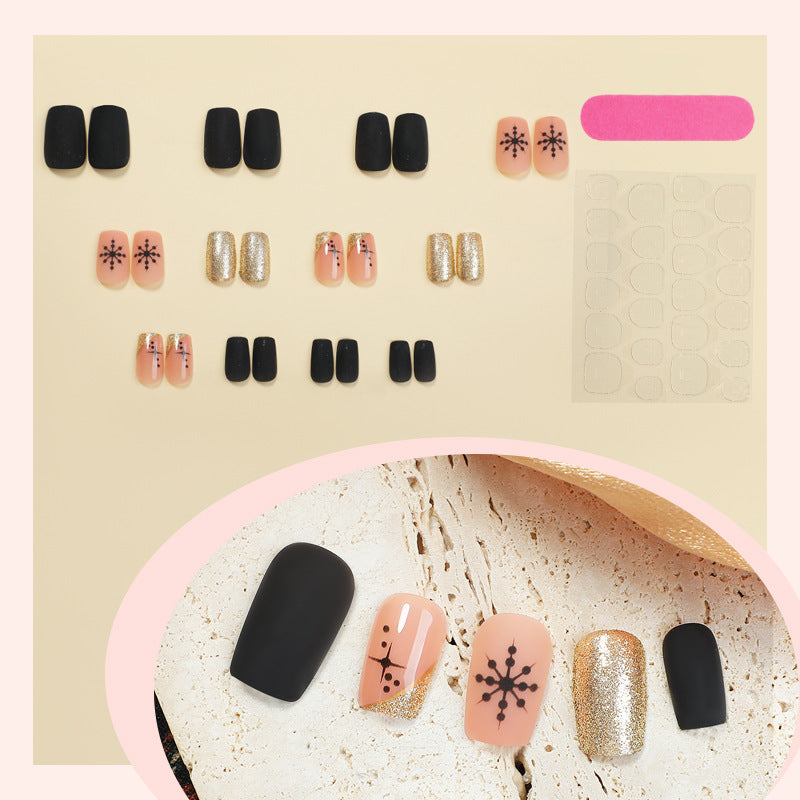 Creative acrylic nail set with festive design Kalsten