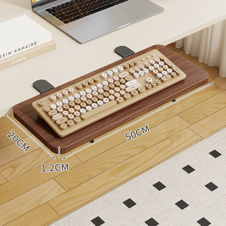 Clamp-On Foldable Bamboo Side Tray Table for Desk and Sofa