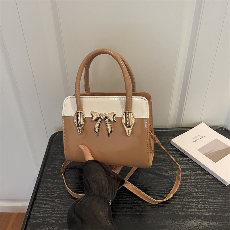 Elegant Bow-Accented Handheld Handbag