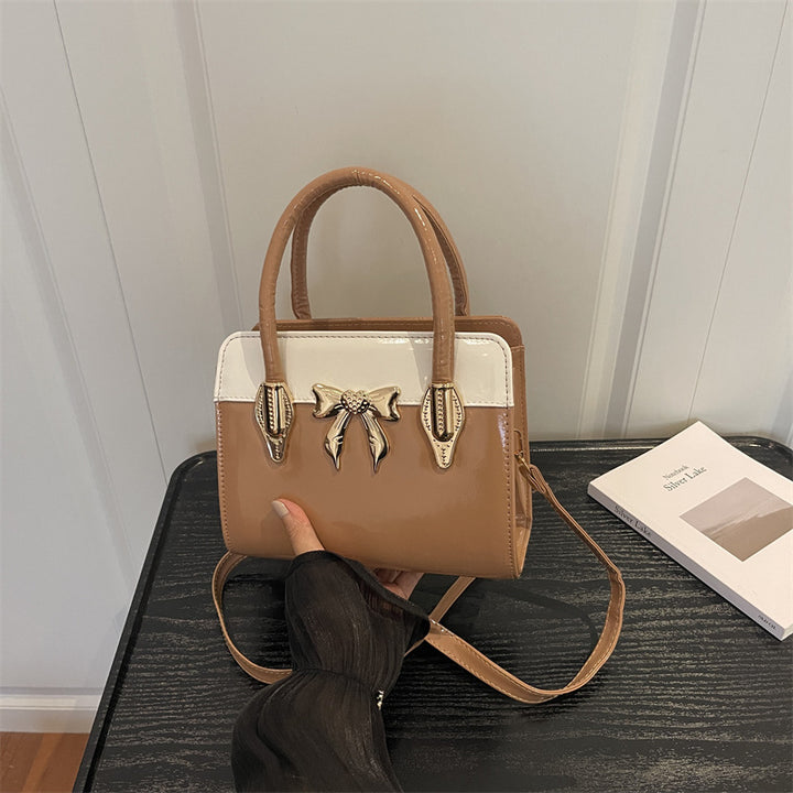 Elegant Bow-Accented Handheld Handbag