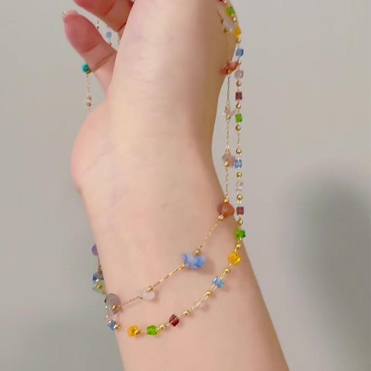 Dainty Beaded Chain Necklace Kalsten