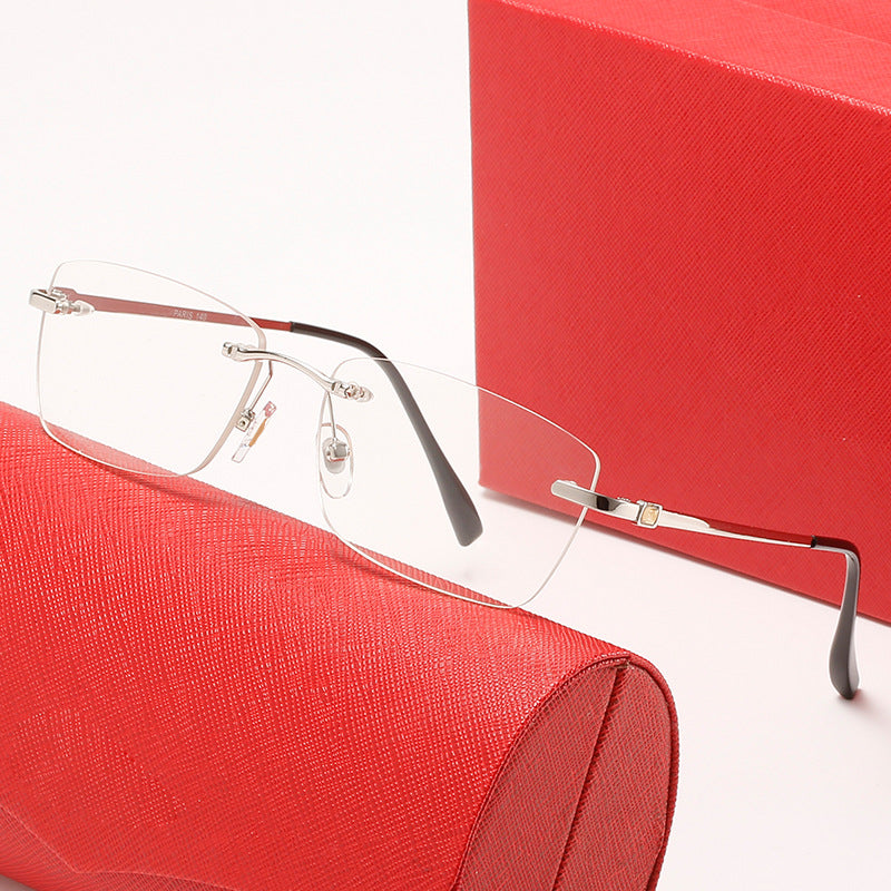 Women's fashionable half-frame sunglasses with stylish metal frame Kalsten