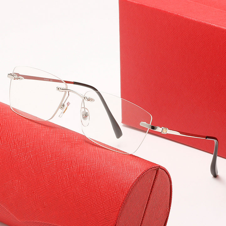 Women's fashionable half-frame sunglasses with stylish metal frame Kalsten