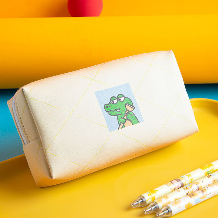 Creative Cartoon-Themed Zippered Pencil Case