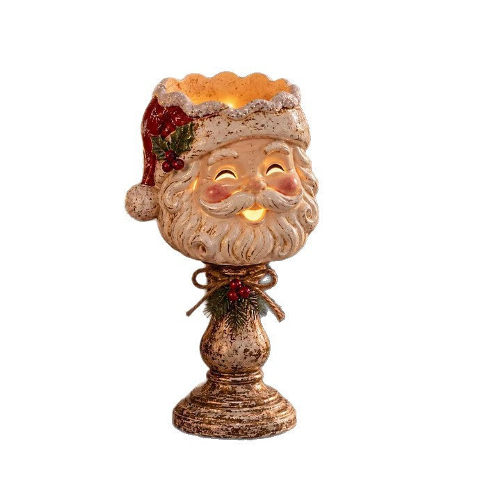 Decorative Santa Claus Candle Holder Kalsten
