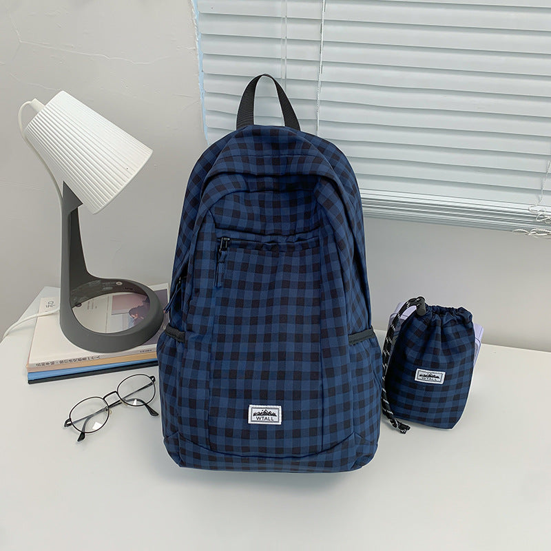 Stylish Checkered Backpack Kalsten