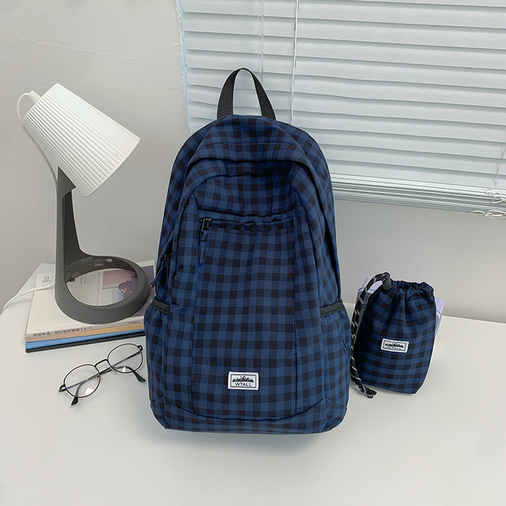 Stylish Checkered Backpack Kalsten