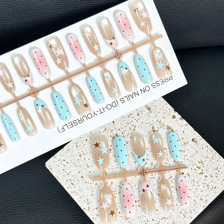 Artistic Starry Design Press-On Nails Kalsten