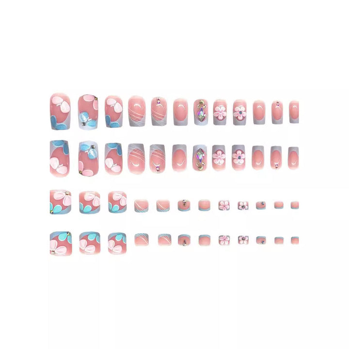 Floral-Themed Artisanal Nail Enhancements Kalsten