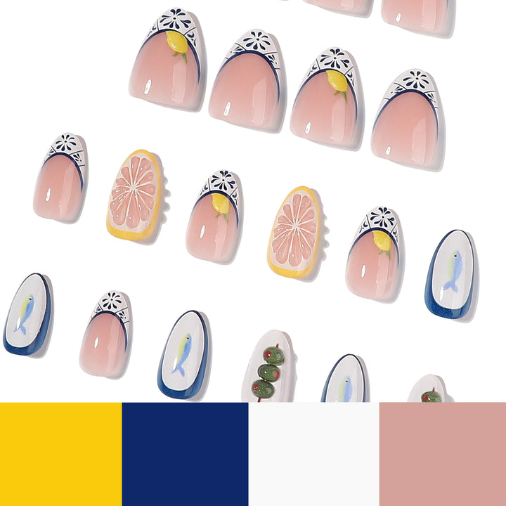 Artful nail art with maritime patterns and fresh motifs Kalsten