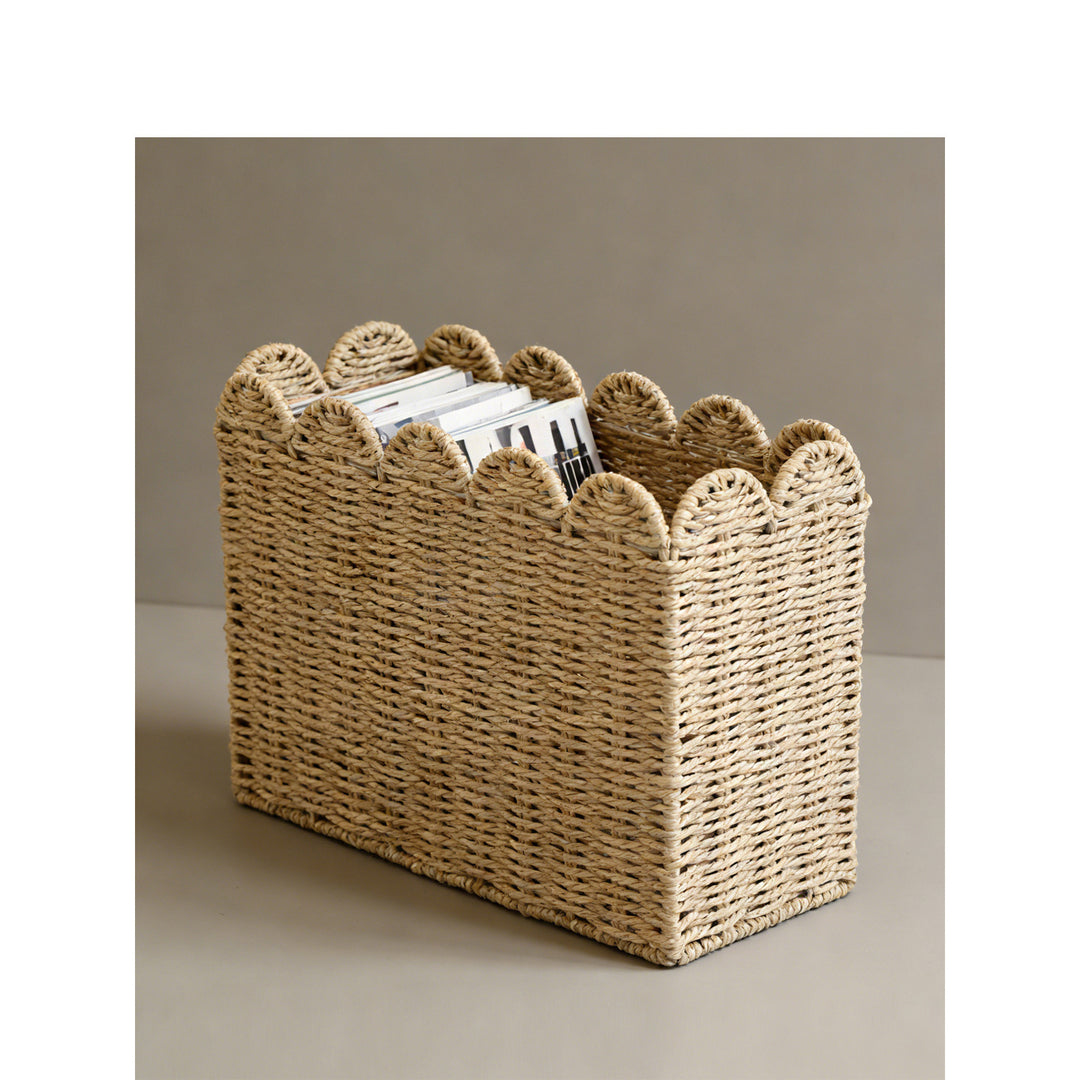 Decorative storage basket with waved edge Kalsten