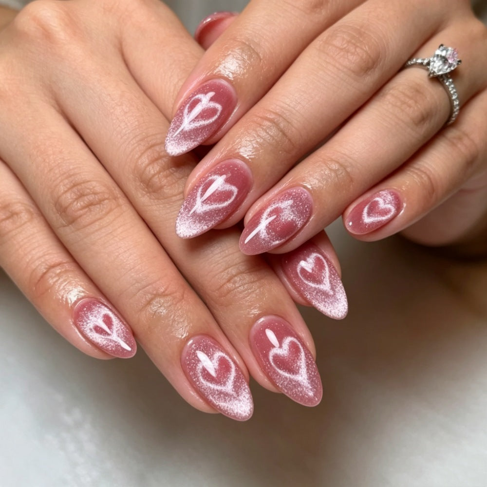 Heart-Design Press-On Nail Set