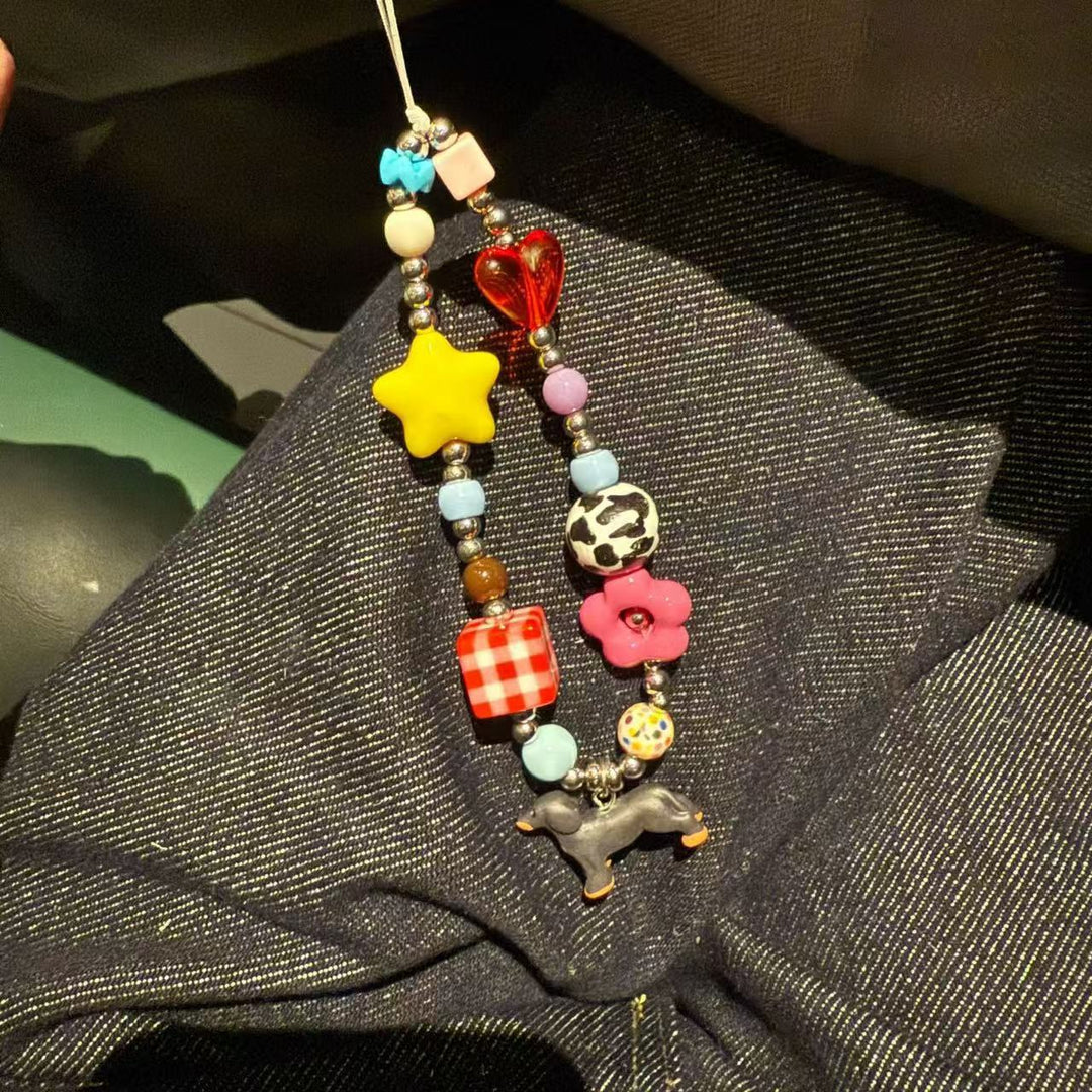 Playful Beaded Charm Phone Strap Kalsten 1790135886