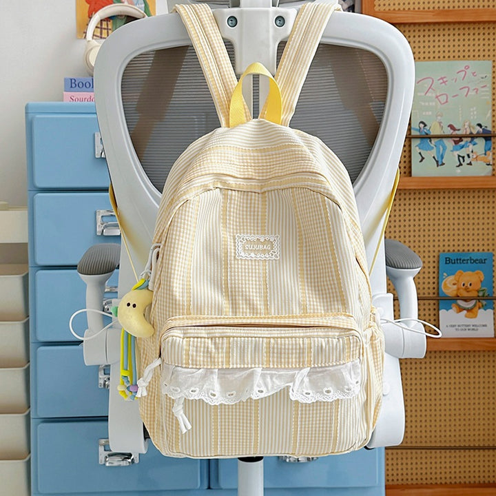 Cute Plaid Design Backpack Kalsten