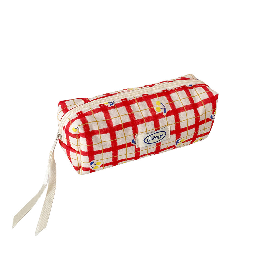 Fashionable Plaid Pencil Case Kalsten