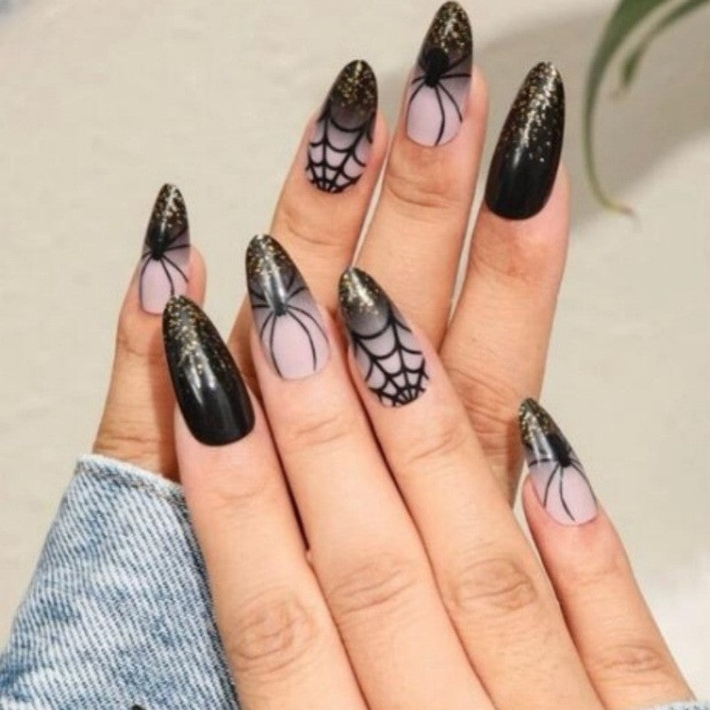 Artful Ghost-Themed Press-On Nails Kalsten