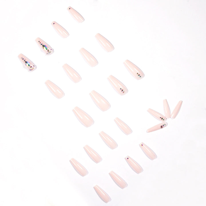 Glamorous nail extensions with rhinestone embellishments Kalsten