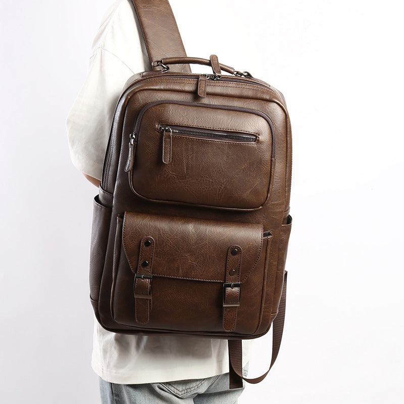 Stylish Multi-Purpose Leather Backpack Kalsten