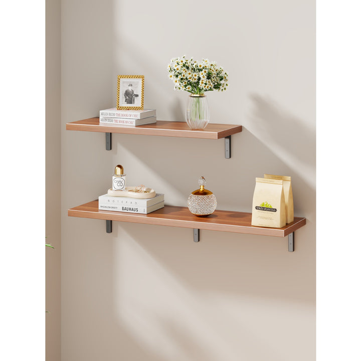 Long Narrow Floating Wall Shelf Kit with Concealed Heavy-Duty Brackets