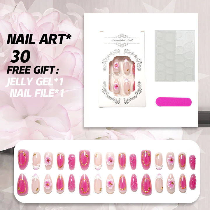 Elegant Floral Nail Art Set
