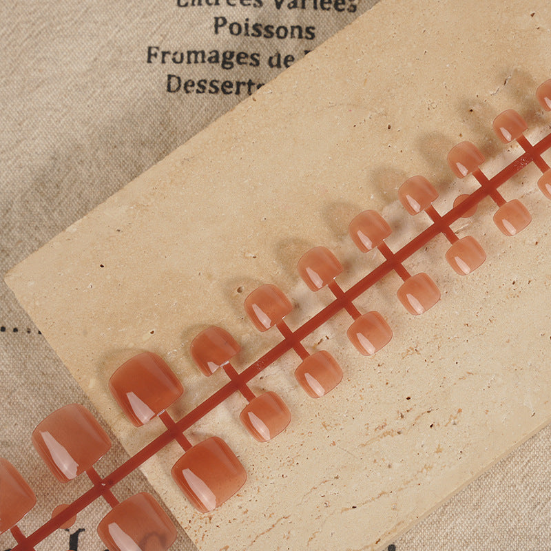 Natural Shiny Press-On Nail Set Kalsten