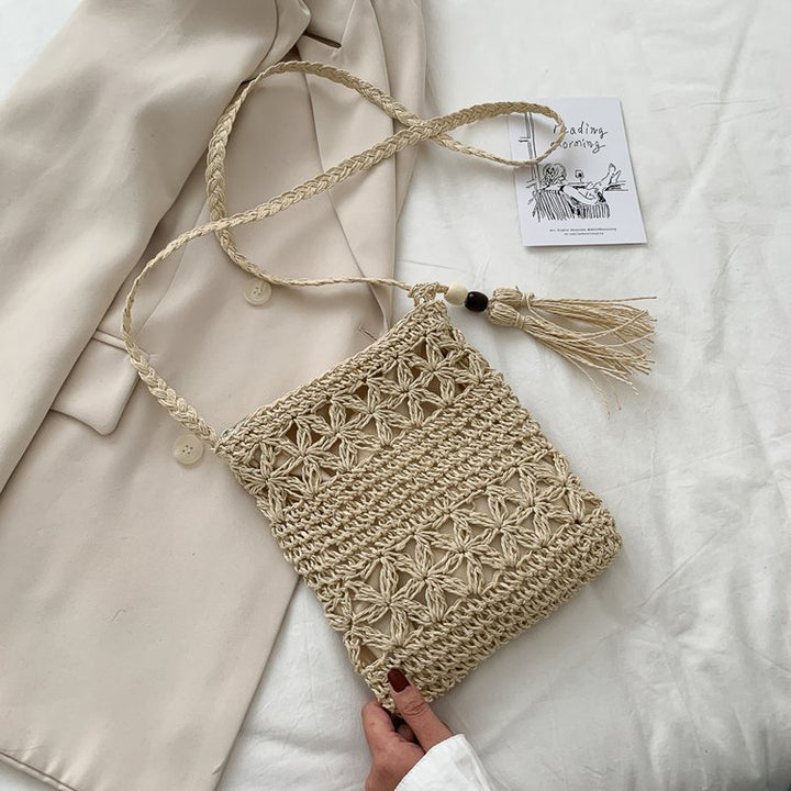 Hand-knotted macrame bag with special wave pattern Kalsten