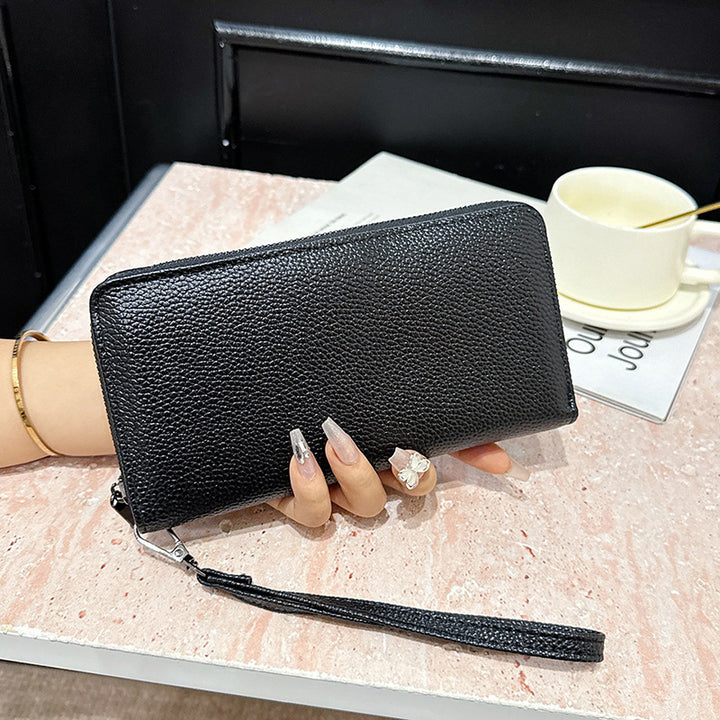 Compact RFID-Blocking Zipper Wallet
