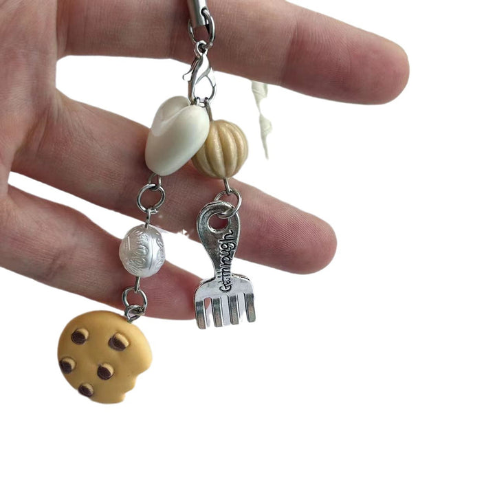 Whimsical Food-Themed Charm Keychain Kalsten