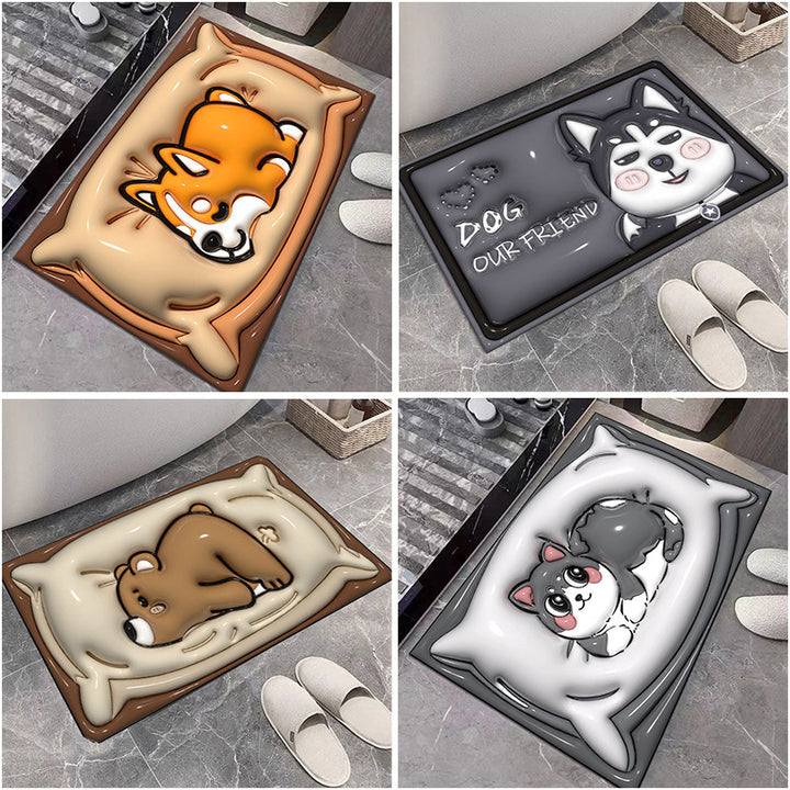 Cute Cartoon Cat Shape Bath Mat Kalsten