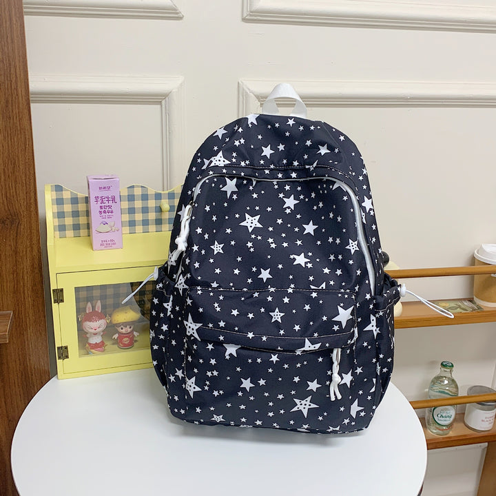 Starry Print Multi-Pocket Backpack Kalsten