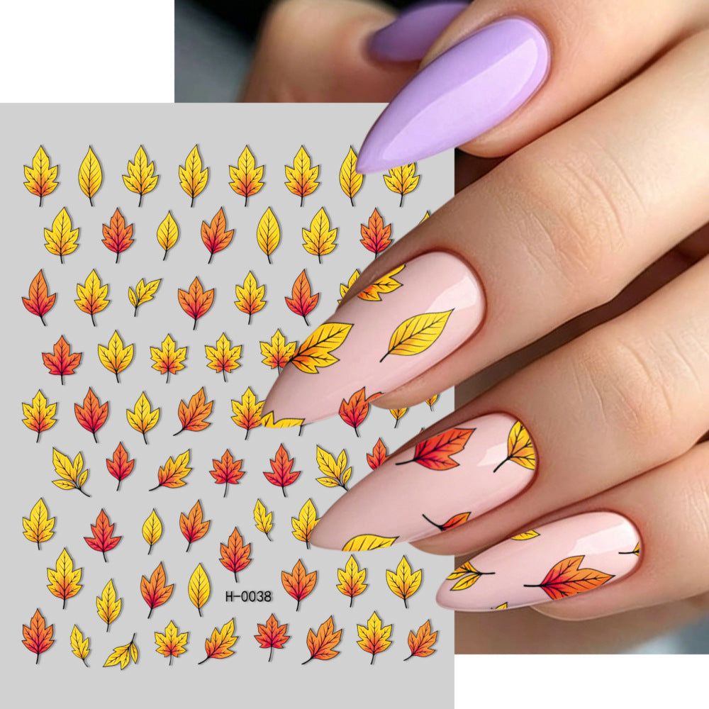 Autumn Leaf Nail Art Transfer Decals