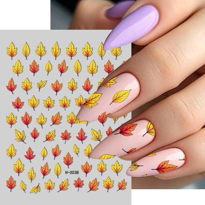 Autumn Leaf Nail Art Transfer Decals