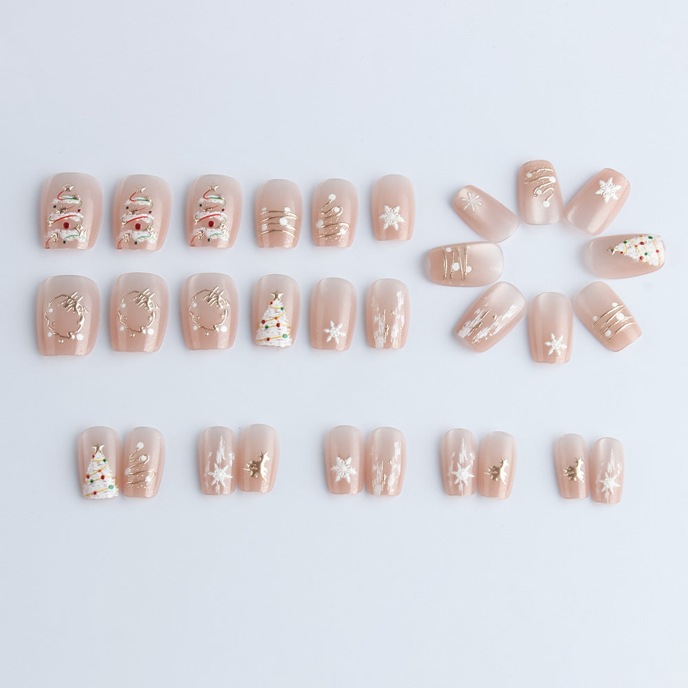 Artistic Holiday-Themed Press-On Nails Kalsten