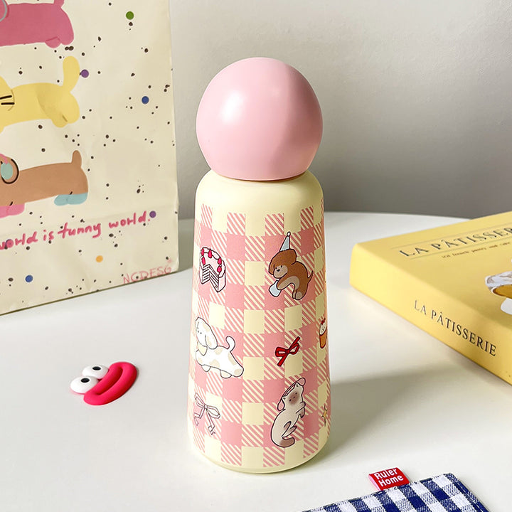 Women's Insulated Bottle with Cute Bear Design Kalsten