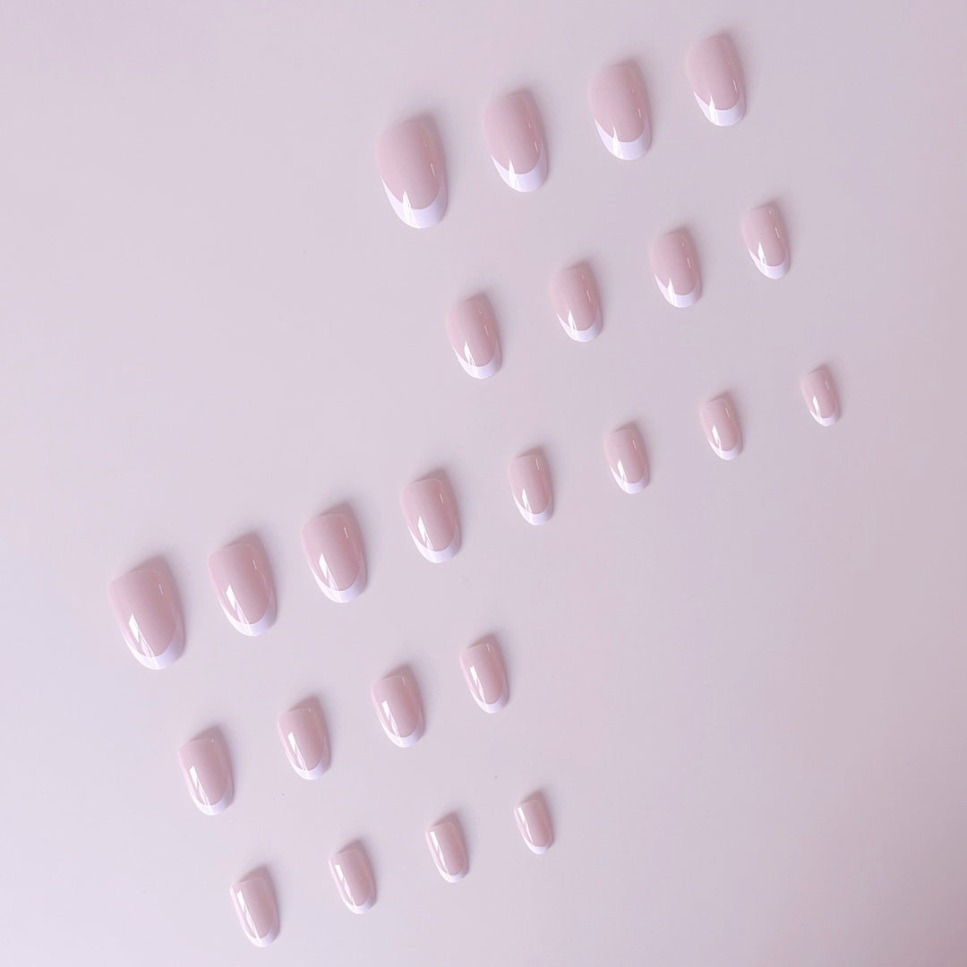 High-quality artificial nail set with elegant French design Kalsten