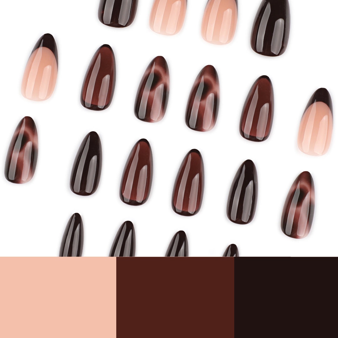 Artful Nail Art with Ombre Effect and Pattern Kalsten