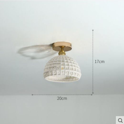 Vintage Glass Flush Mount Light