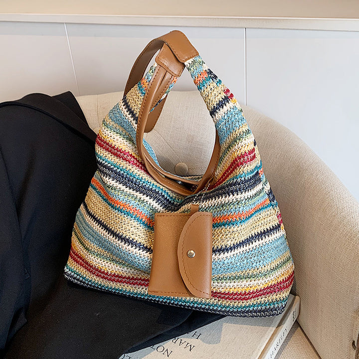 Bohemian Woven Straw Shoulder Bag