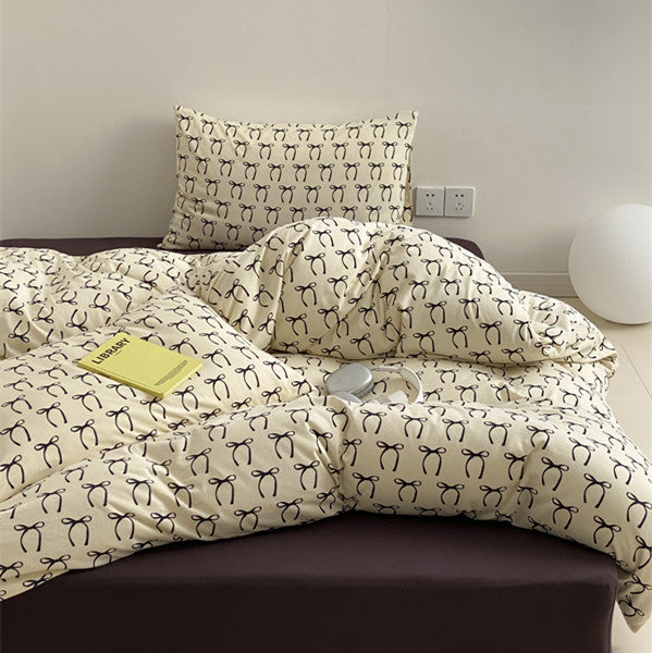 Children's bedding set with cute car bear design made of soft cotton blend