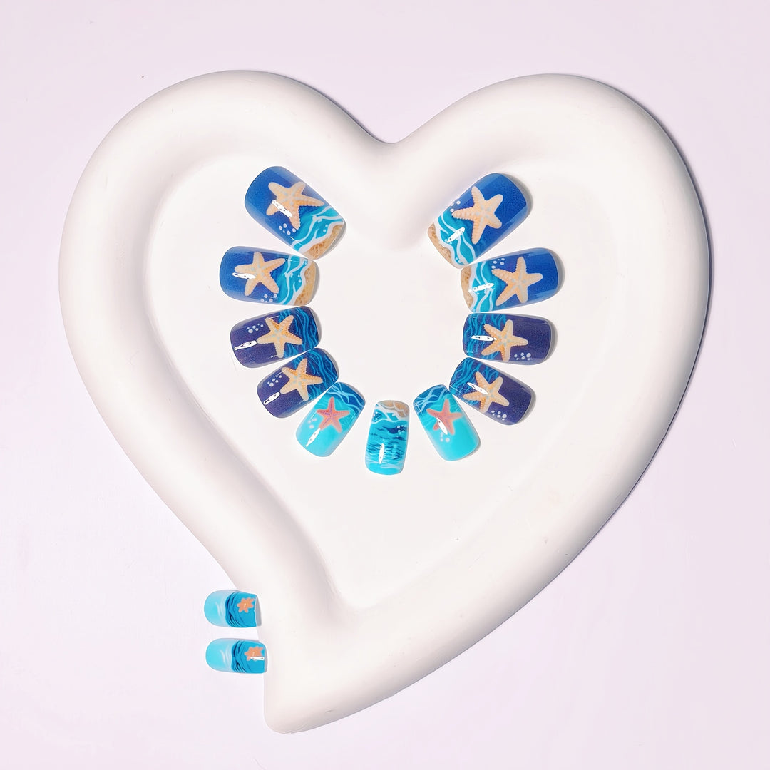 Artificial Nail Design Set with Maritime Motif Kalsten